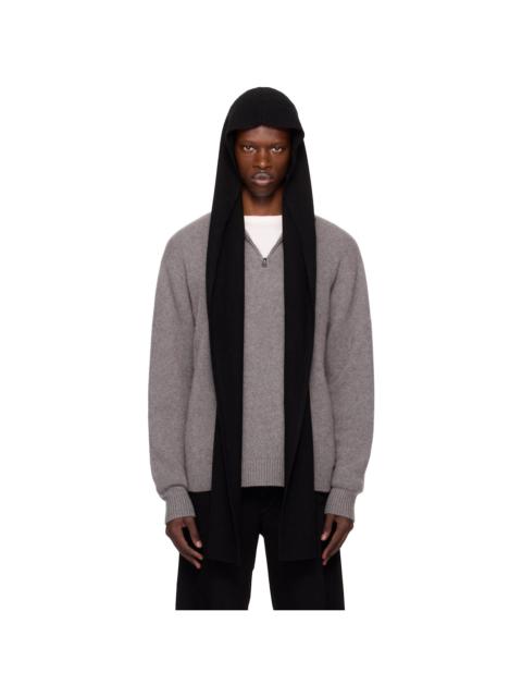 The Elder Statesman Black Wrap Hood