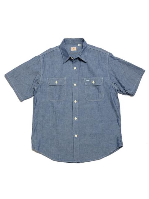 SUGAR CANE BLUE CHAMBRAY S/S WORK SHIRT - SC37941
