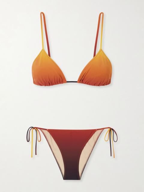 Lido Venti dégradé triangle bikini Orange