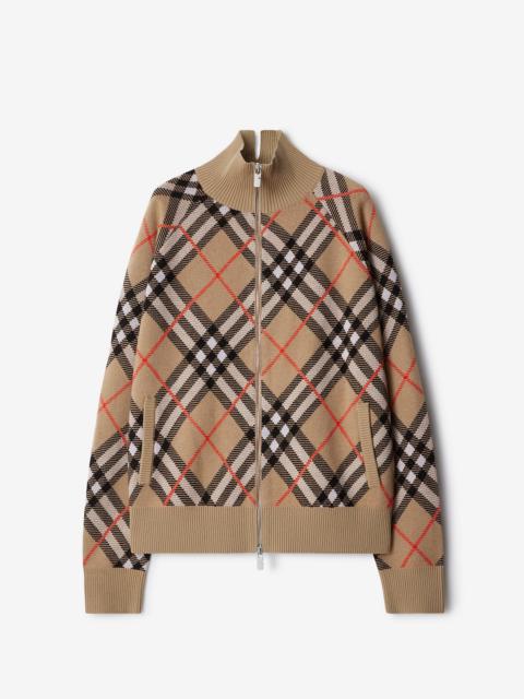 Burberry Check Wool Mohair Blend Jacket
