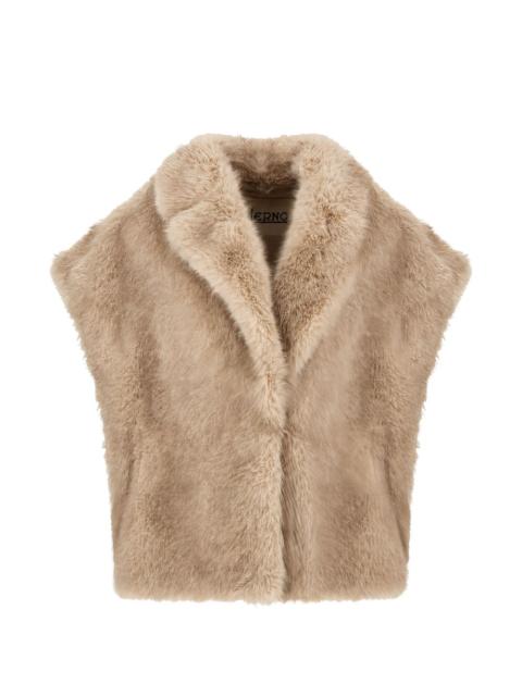 Herno faux-fur short-sleeve jacket