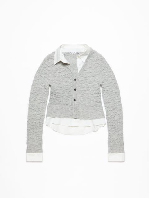 Layered cardigan - Light grey