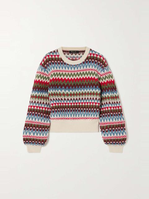 Loro Piana Trujillo Fair Isle silk, cashmere and cotton-blend sweater