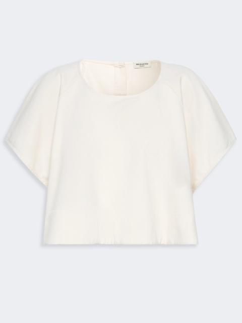 WEEKEND Max Mara FORTE Cropped cotton blouse - ECRU