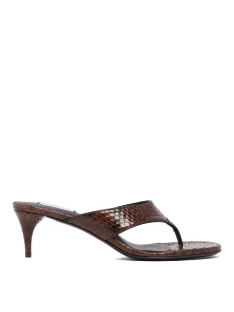 Alaïa Brown Thong Mules