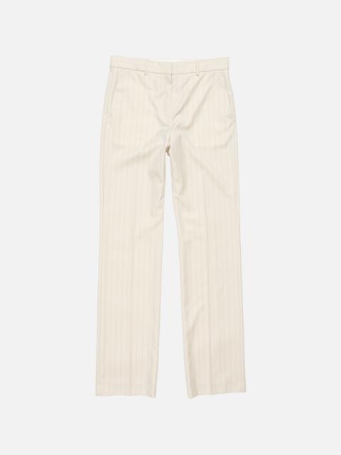 Acne Studios Wool pinstripe trousers - Cream beige