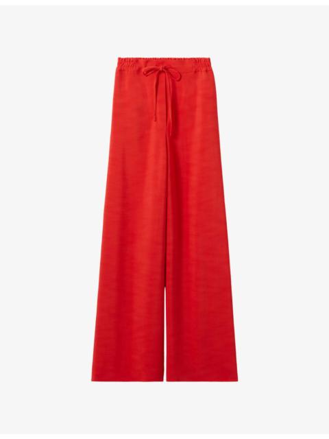 Claudie Pierlot Drawstring Wide-Leg Woven Trousers