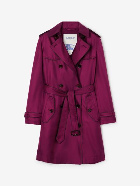 Burberry Long Silk Foxfield Trench Coat