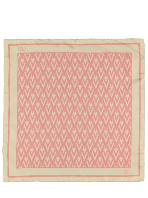 Valentino Toute la V silk foulard