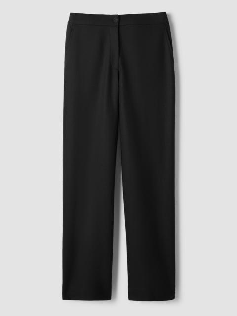 EILEEN FISHER Felted Wool Jersey Full-Length Straight Trouser in Regenerative Wool
