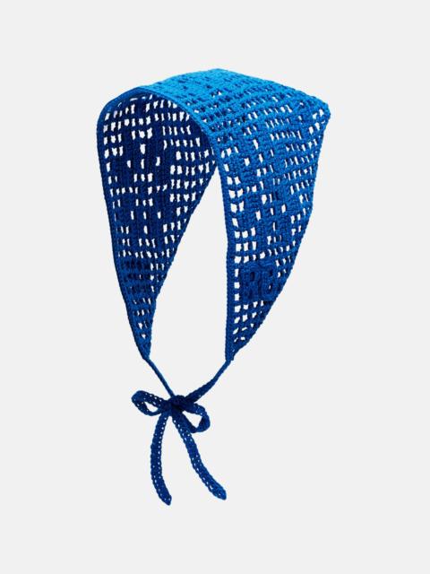 RUSLAN BAGINSKIY Crochet cotton scarf