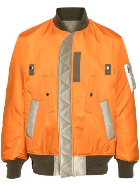 sacai side vent padded jacket