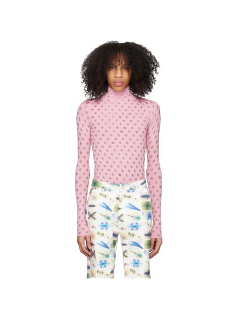 MAISIE WILEN SSENSE Exclusive Pink Turtleneck