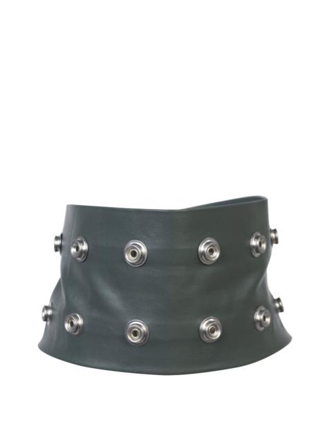 Rick Owens Leather Collar in Teal