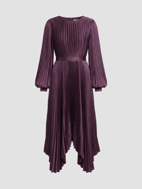 MAC DUGGAL Women's Ieena Pleated Midi-Dress - Plum