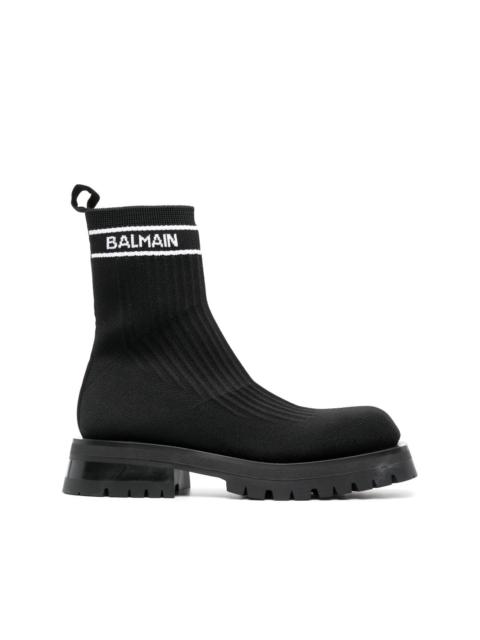 Balmain knitted chelsea ankle boots