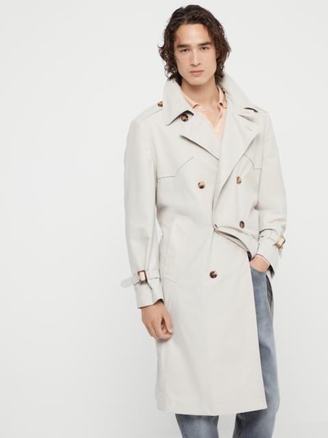 Brunello Cucinelli Water-resistant techno cotton gabardine trench