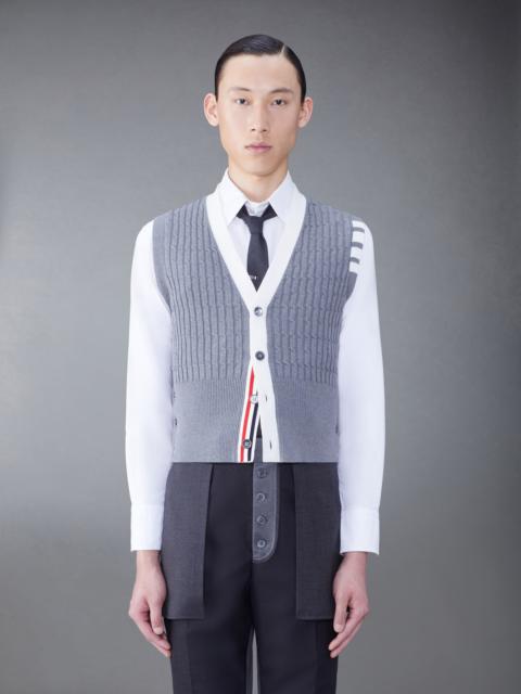 V-neck knitted waistcoat