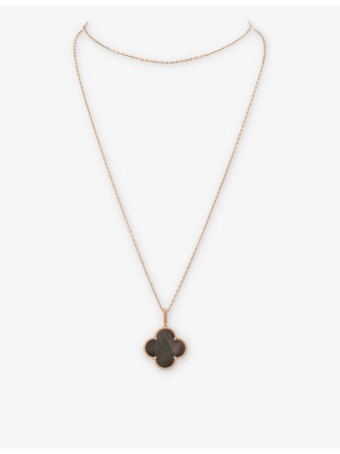 Van Cleef & Arpels Magic Alhambra rose-gold and mother of pearl necklace