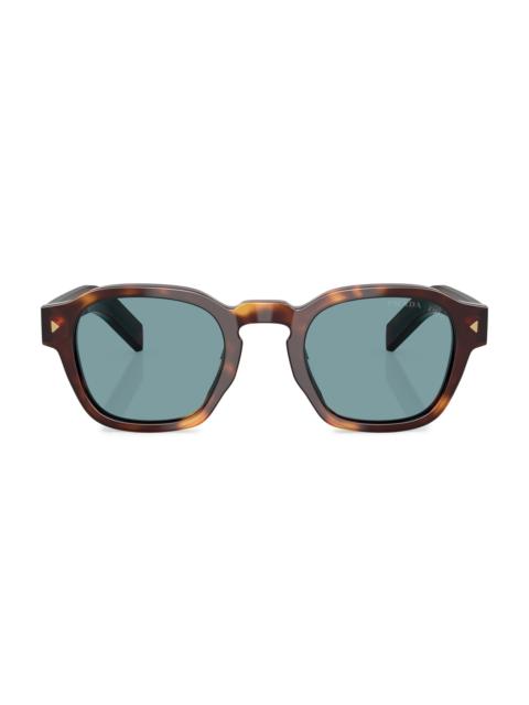 Prada Men's 52MM Round Sunglasses - Green Tortoise