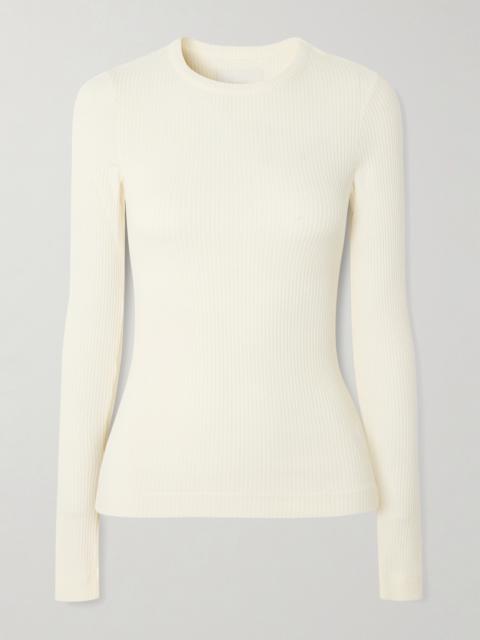 Citizens of Humanity Bina Ribbed Stretch-lyocell And Organic Cotton-blend Top