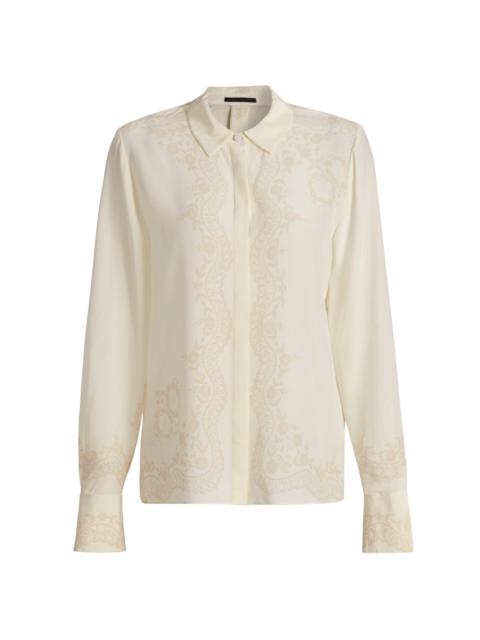 KOBI HALPERIN Women's Serena Printed Silk Blouse - Ivory Multi