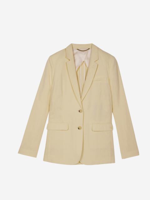 The Kooples YELLOW LINEN SUIT JACKET