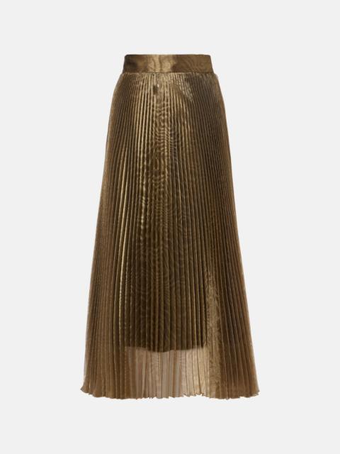 Dolce & Gabbana Jacquard plissé midi skirt
