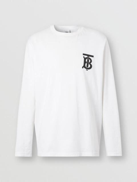 Burberry Long-sleeve Monogram Motif Cotton Top