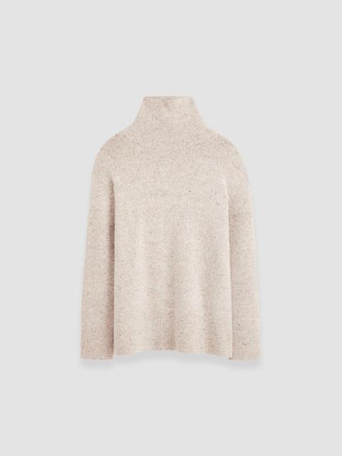 Alpaca Tweed Knit High Neck Jumper