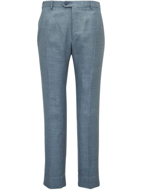 Brioni pressed-crease trousers