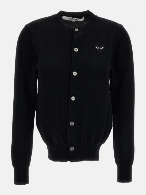 Comme des Garçons PLAY KNOCKOUT CREW NECK CARDIGAN