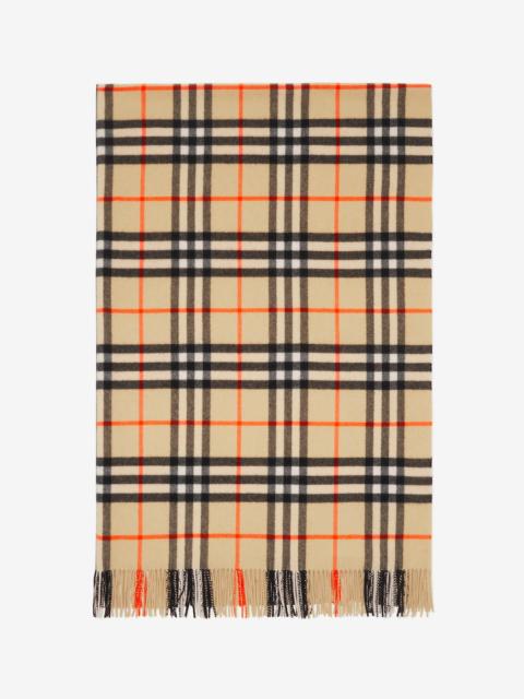 Check Cashmere Blanket