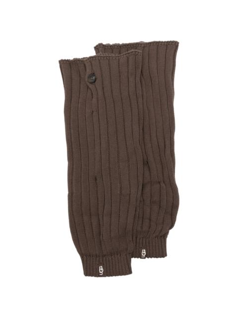 UGG Ugg Ribbed-knit Button-detail Legwarmers