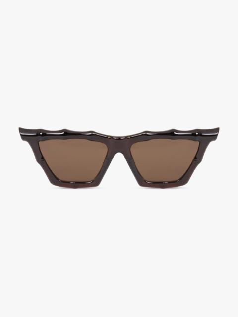 PHOEBE PHILO BAMBOO SUNGLASSES | BROWN