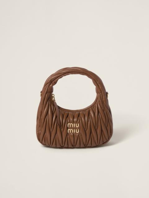 Miu Miu Wander matelassé nappa leather hobo bag