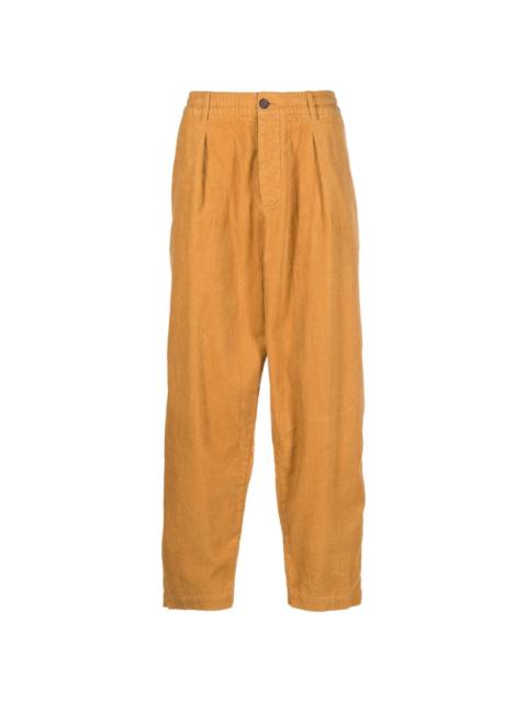 Universal Works pleat-detail wide-leg corduroy trousers