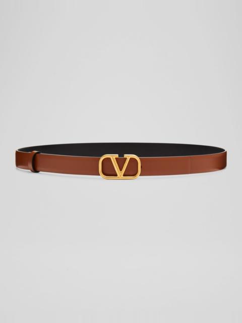 Valentino VLogo Leather Belt, 20mm