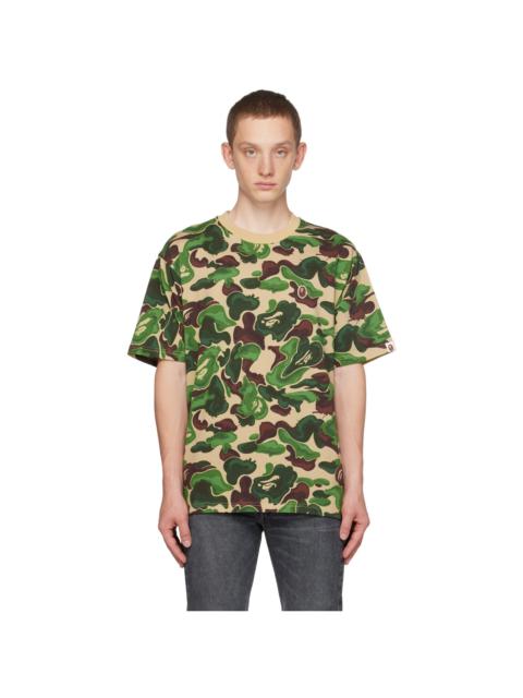 A BATHING APE® Green Art Camo Ape Head One Point T-Shirt