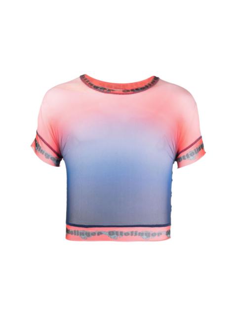 OTTOLINGER gradient mesh cropped T-shirt