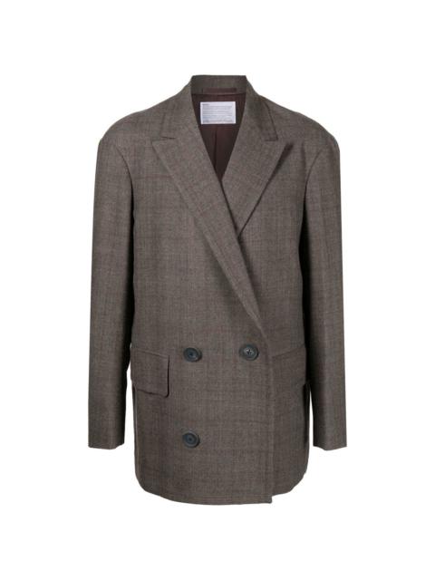 double-breasted wool-blend blazer