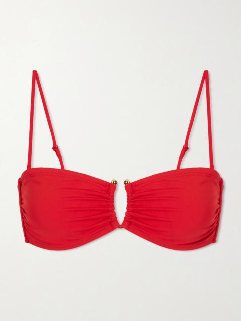 NILI LOTAN Embellished Bikini Top