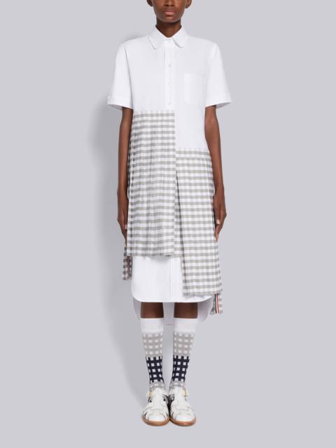 Gingham Oxford 2-in-1 Pleated Dress