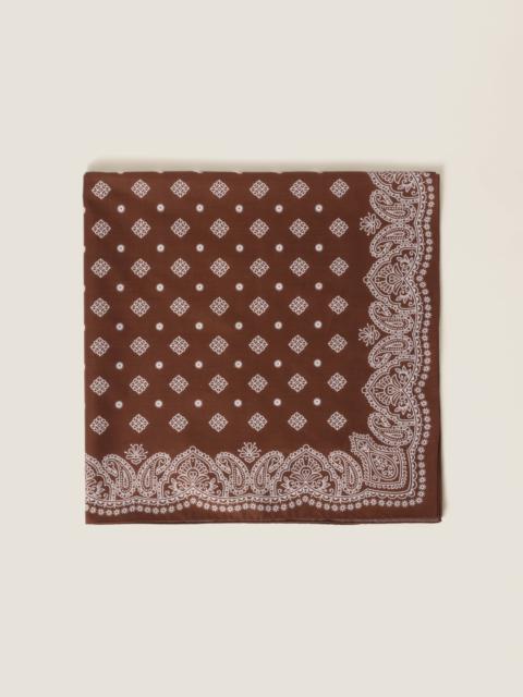 Miu Miu Printed cotton poplin scarf