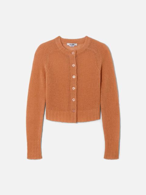 RE/DONE Slim Cashmere Cardigan - Papaya