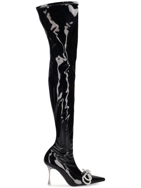 MACH & MACH 100mm Patent over-the-knee boots