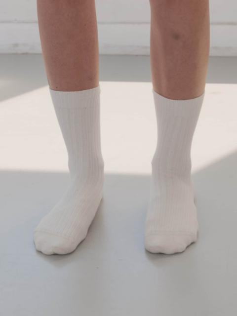 BASERANGE Rib Overankle Socks - Organic Cotton Rib