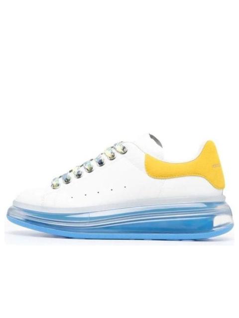 Alexander McQueen (WMNS) Alexander McQueen Clear Oversole Larry Sneakers 'White Blue Yellow' 612744WIA4G9324