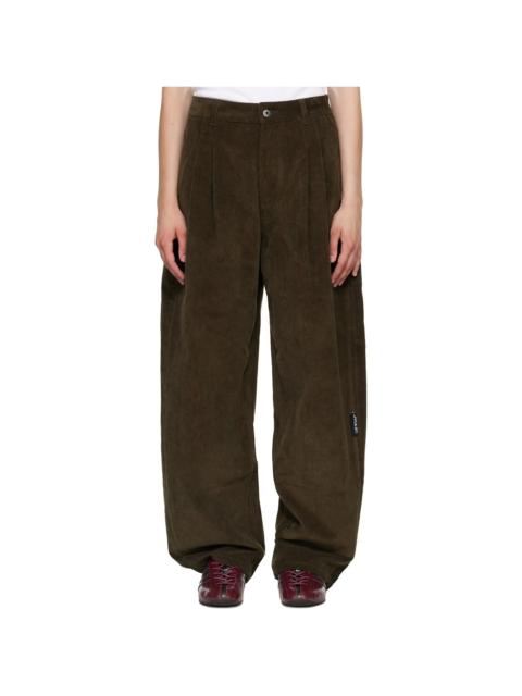 Off-White Khaki Corduroy Balloon Trousers