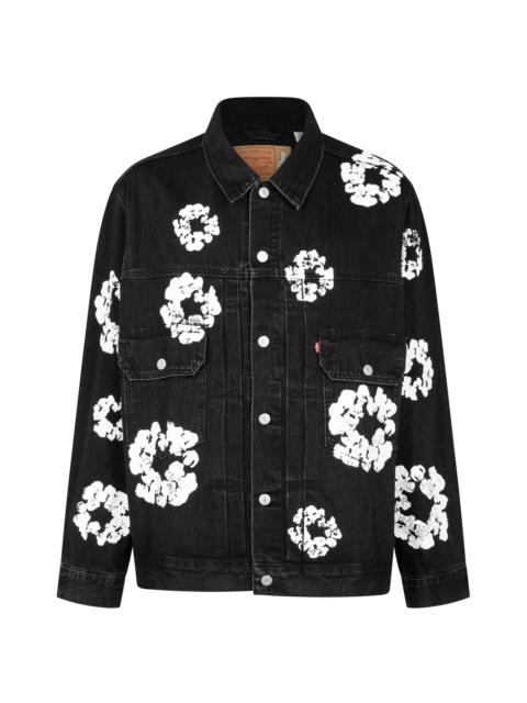 DENIM TEARS The Cotton Wreath Denim Jacket "Black" DT15